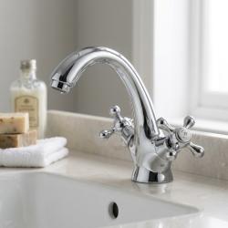 chrome-washbasin-faucet-with-cross-handles